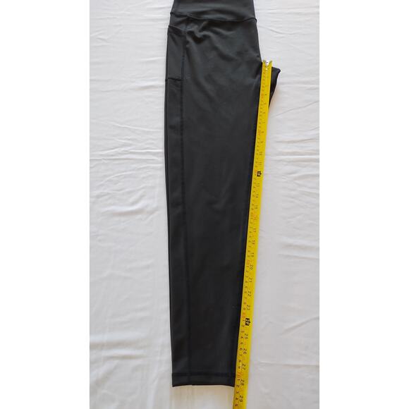 Women compressive Pockets Leggings Wide Flat Waistband Black Size 2XL - Picture 11 of 12